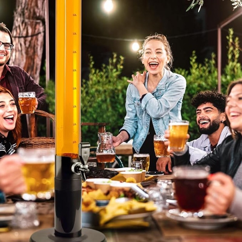 Trinksäule Bierturm Party Bierzapfanlage mit Zapfhahn 5 Liter auch alkoholfreie Getränke
