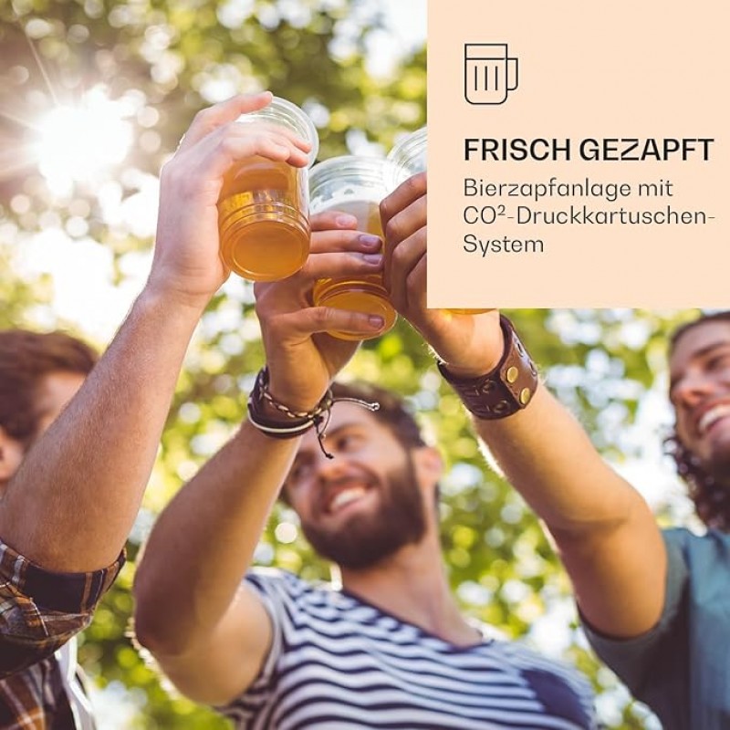 Bierzapfanlage mit integriertem Bierkühler Kühlung auf 2-12 °C Bierzapfanlage 5 Liter mit Kühlung – 4