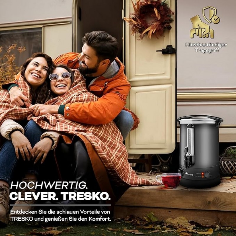 Punschkocher Glühweinkocher 30 L / 2500 W Edelstahl Glühweinkessel Glühweinautomat Heißgetränkeautom – Thumbnail 6