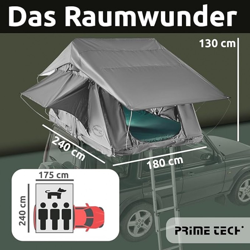 Anhängerdachzelt Autodachzelt XXL 240 x 180 x 130 zelten wo Du willst – 3