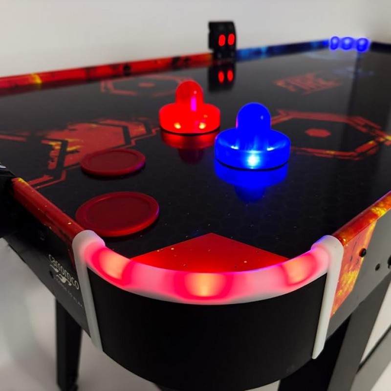 Airhockey Tisch Air Hockey Spieltisch mit LED Lichteffekten mit belüftetem Spielfeld beleuchtet – 4