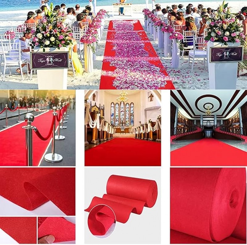 Roter Teppich 10 x 1 m VIP Empfang Läufer Empfangsteppich Red Carpet Hochzeit Event Teppich Outdoor  – 4