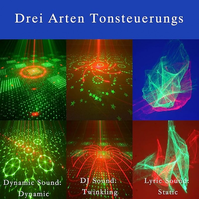 DJ Equipment Discokugel Partylicht drahtlose Fernbedienung & USB Kabel, sprachgesteuerte LED Party – 2