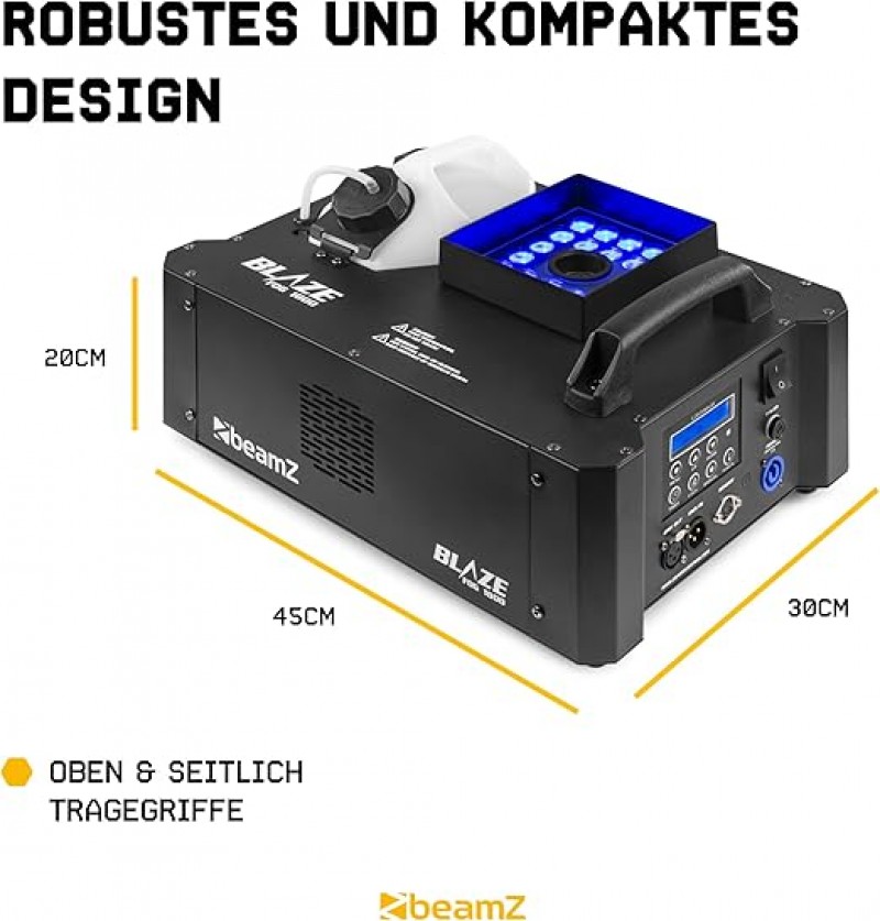 Nebelmaschine 1800 Watt = 350m³/Minute vertikal und horizontal Rauchmaschine Lichteffekt mit 24 x 4  – Thumbnail 7
