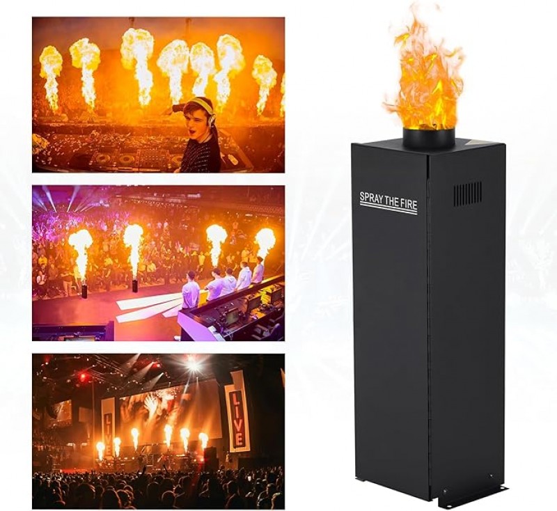 Flammenprojektor Flammeneffektmaschine 200 W Bühneneffektmaschine Flammenwerfer Feuermaschine für DJ – 2