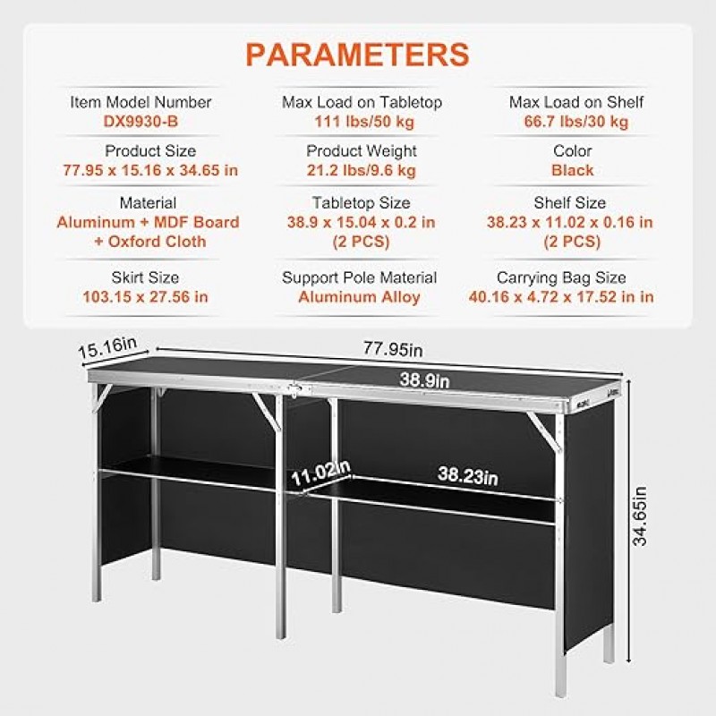 Beistelltisch mobiler Messetresen  Messestand Messetheke faltbarer Promotion Stehtisch Promotion Cou – 3