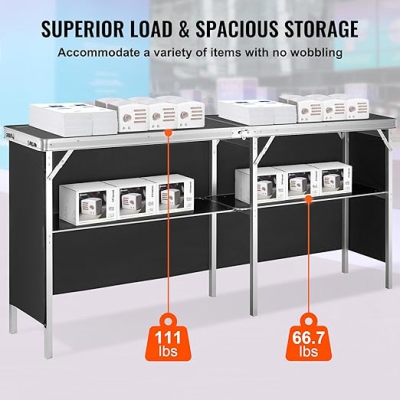 Beistelltisch mobiler Messetresen  Messestand Messetheke faltbarer Promotion Stehtisch Promotion Cou – 4
