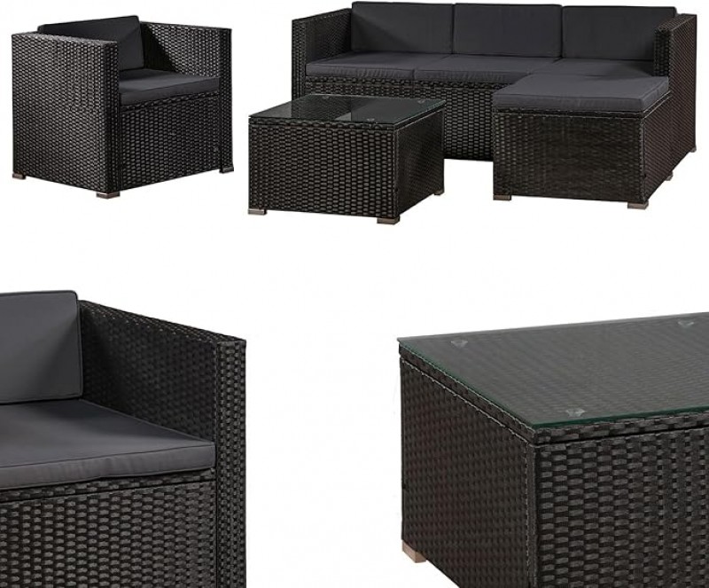 Sitzgruppe Messemöbel Polyrattan Lounge Sofa für 5 Personen Komfortecke für Ihre Kunden – 2