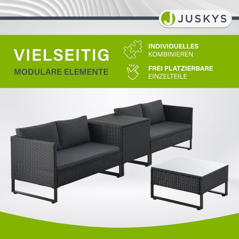 Gästesitzecke Kundensitzecke Messemöbel 4 Personen Polyrattan Lounge Messelounge mit Beistelltisch A – Thumbnail 6