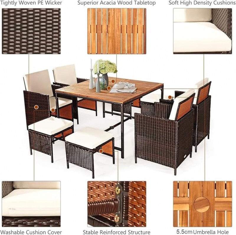 Messemöbelset 8 Stühle mit Tisch Rattan Loungemöbel Outdoor Kundenmöbel Set mit Messetisch 4 Stühlen – 4