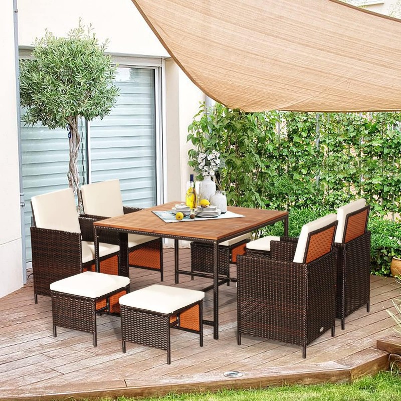Messemöbelset 8 Stühle mit Tisch Rattan Loungemöbel Outdoor Kundenmöbel Set mit Messetisch 4 Stühlen – Thumbnail 6