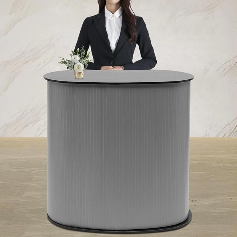 Empfang Messetheke klappbar Mobile Theke Promotion-Stand Verkaufstheke Tragkraft 50 kg Schwarz Ausst