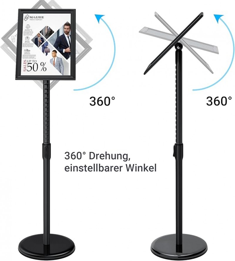 Infoständer Kundenstopper Plakatständer Displayständer Werbeständer DIN A3 420 x 297 mm höhenverstel – 2