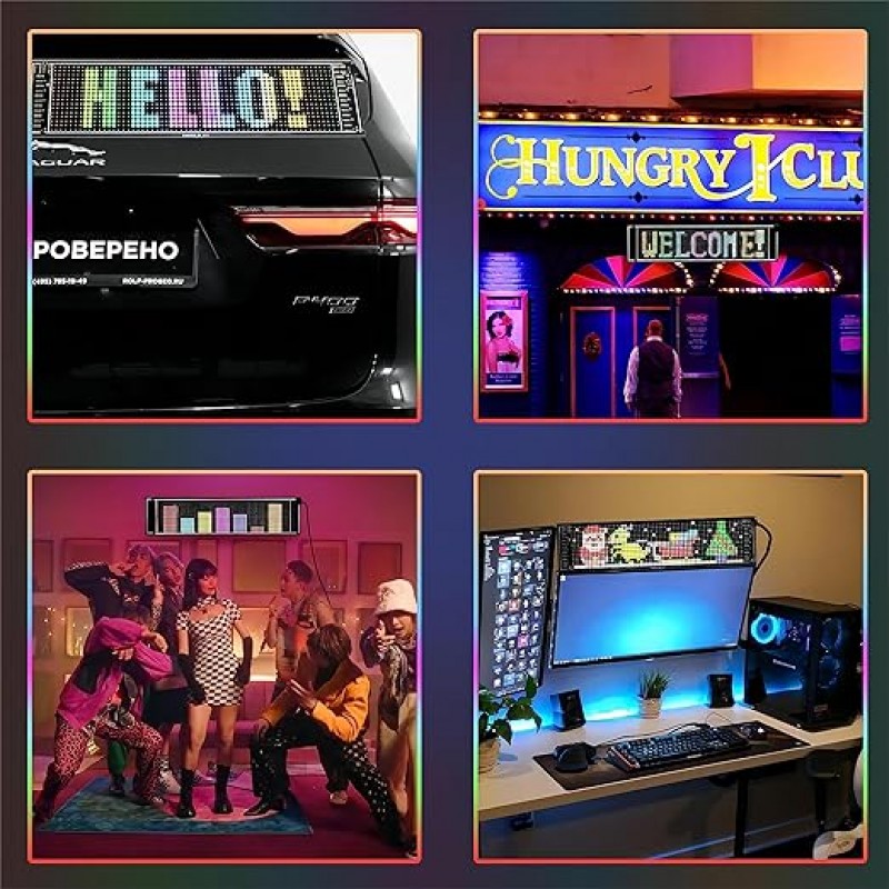 LED-Anzeigetafel LED-Leuchtwerbung LED-Schild Messe flexibel Bluetooth Smart App für Text Graffiti N – 2
