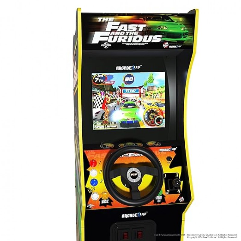 Autorennen THE FAST & THE FURIOUS DELUXE ARCADE Spiel mit Lenkrad Pedalen und Gangschaltung – 3