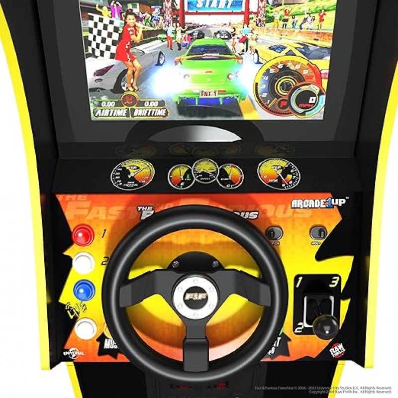 Autorennen THE FAST & THE FURIOUS DELUXE ARCADE Spiel mit Lenkrad Pedalen und Gangschaltung – 4