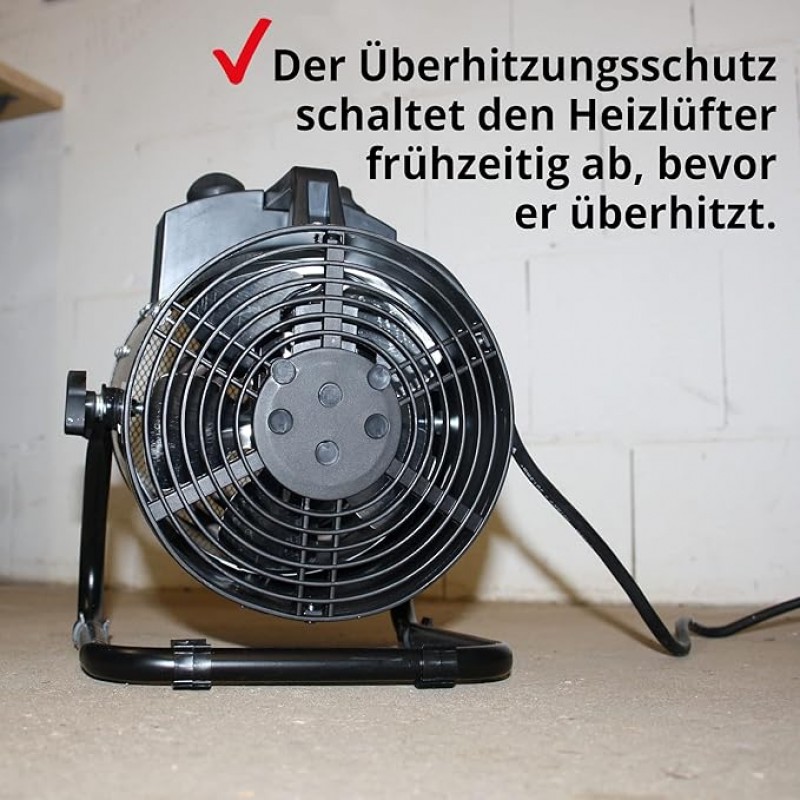 Heizlüfter mobile Elektro-Heizung mit 3000 Watt 3 Leistungsstufen Thermostat energiesparend im Verbr – 3