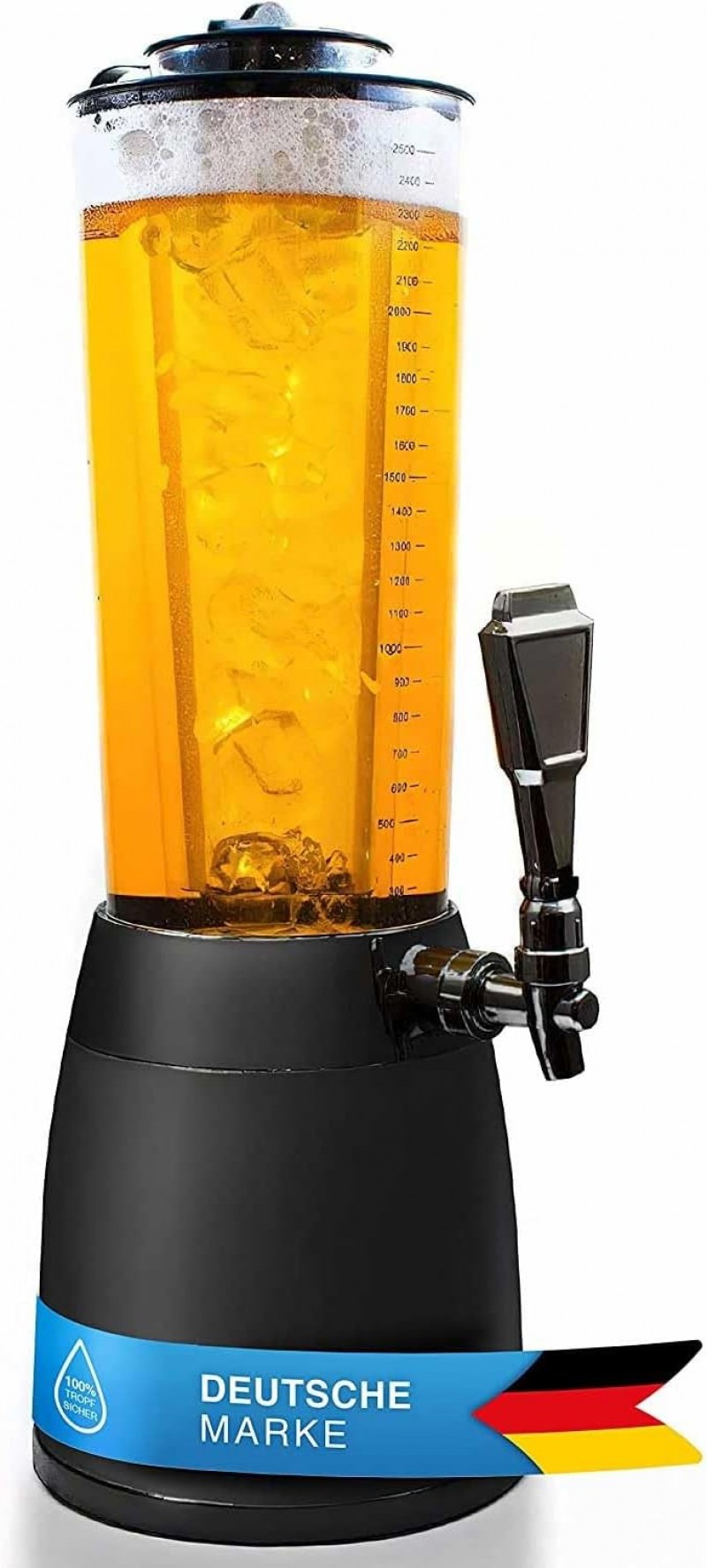 Bierturm mit Zapfhahn 4,0 Liter mit 1,3 Liter Eiskühler Höhe 520 mm – 5