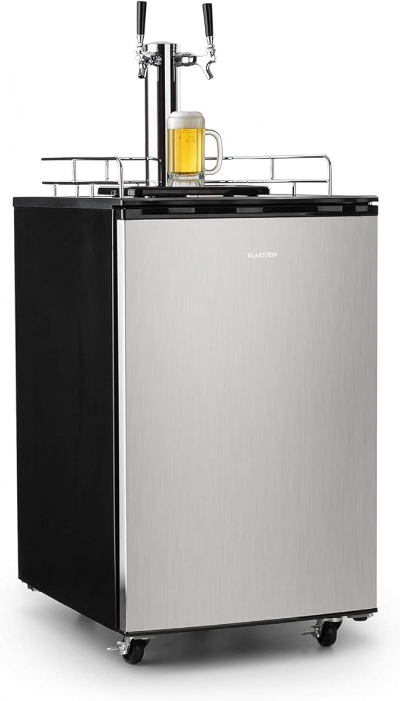 Spender Bierfass-Kühlschrank Zapfanlage 2 Zapfhähne 50 Liter Komplett-Set CO2-Fässer bis 50 L 4 Bode – 4