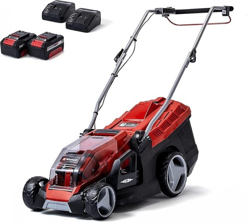 Akku-Rasenmäher Schnittbreite 36 cm Stromquelle Batteriebetrieb AKKU Auffangbehälter 40 l