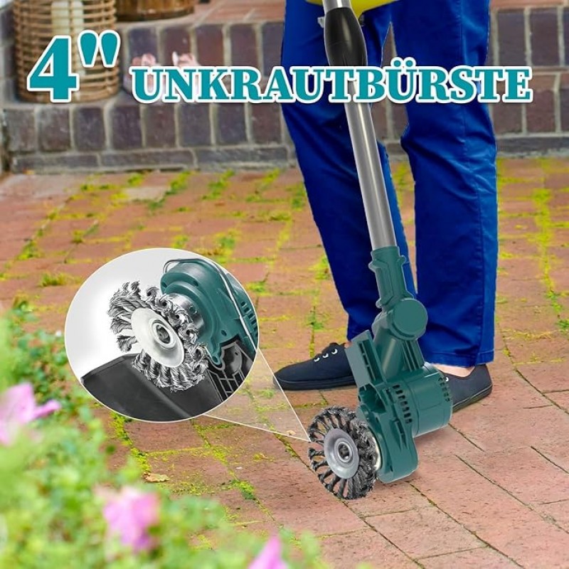 Rasentrimmer mit Akku 21 V Freischneider Kantenschneider mit Unkrautbürste Akku inkl. 2 x 4,0Ah Akku – 3