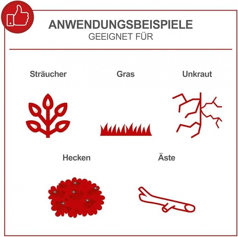 Benzin-Multigartengerät Rasentrimmer Freischneider Heckenschere Langastschneider Hochentaster Ketten – 5