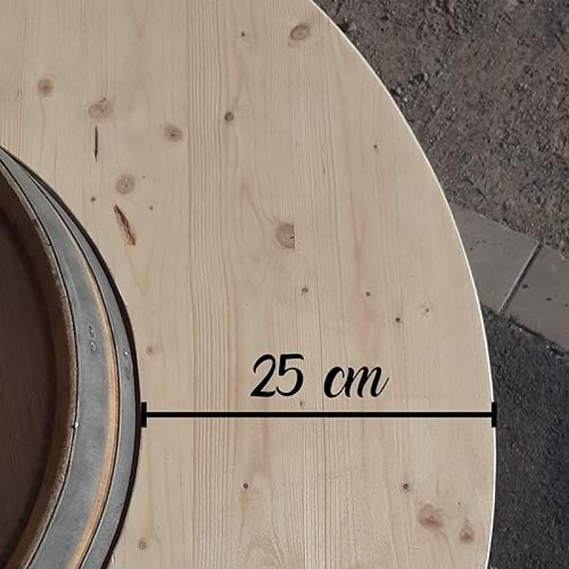 Weinfass Stehtisch Deluxe 225 Liter breiter Ring Natur Höhe 95 cm Gewicht 65 kg – 3