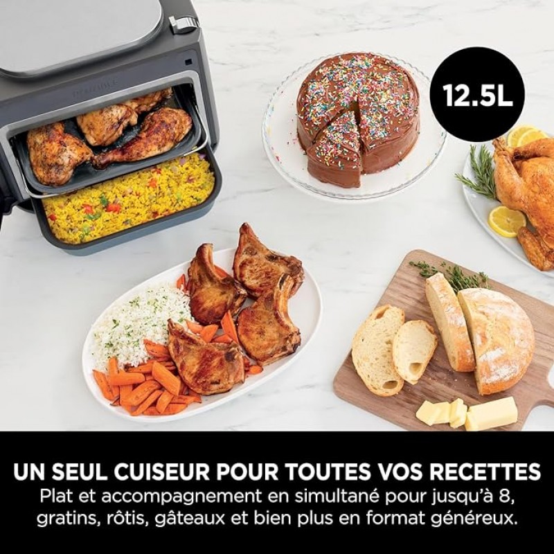 Multikocher 12-in-1 Backofen &amp; Heißluftfritteuse Fritteuse 12 Kochfunktionen Heißluftfritteuse &amp; Gri