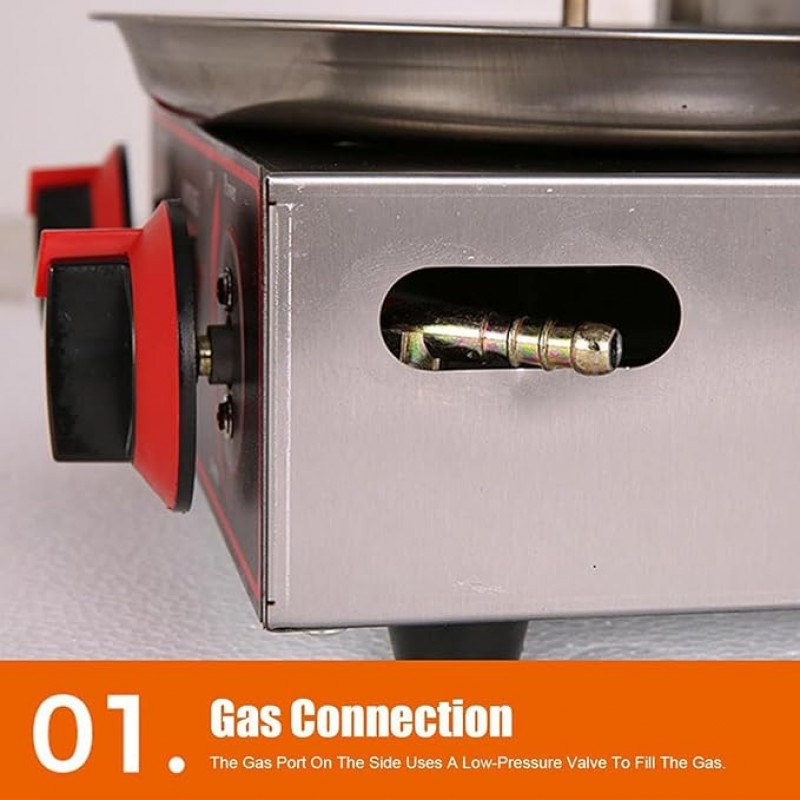 gewerblicher doppelter Gasgrill Dönergrill 3000 W Schaschlikgrill Döhnerspiess Hähnchengrill Geflüge – 3