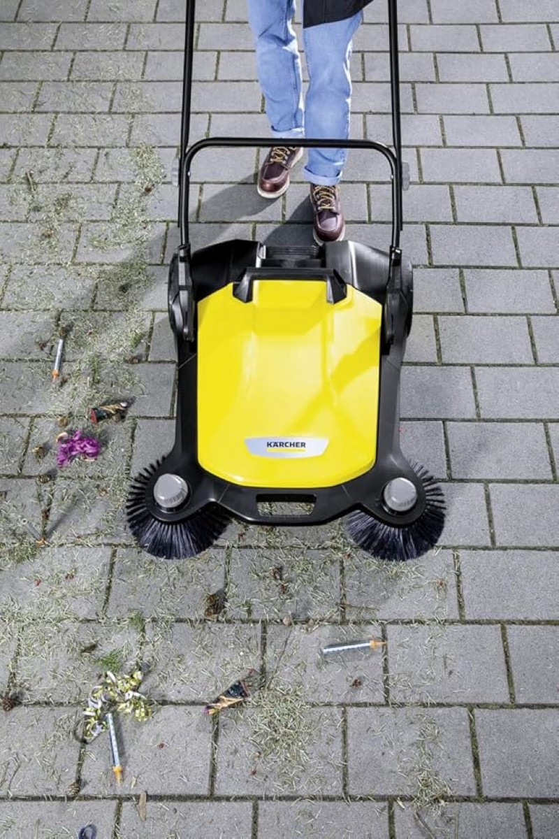 Kehrmaschine Bodenreinigungsgerät für den Außenbereich manuell Hof Wege Einfahrten Gehwege 3000 m² – 3