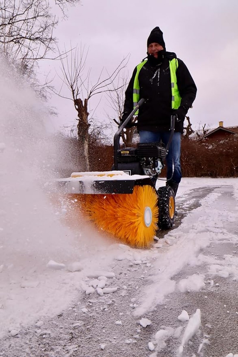 Kehrmaschine Benzin Motorbesen Bodenreinigungsgerät Schneefräse Schneebesen elektrisch Radantrieb 60 – Thumbnail 6