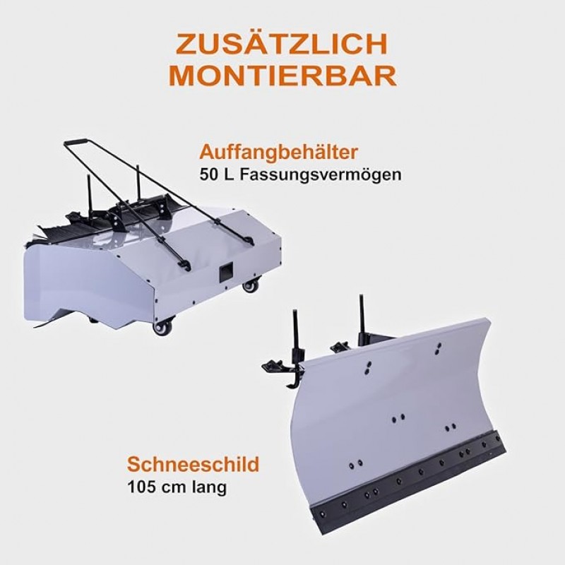 Kehrmaschine Benzin Profi 4,9 PS – Kehrbreite 100 cm | 70 L Box | E-Start | 3 Vorwärts- &amp; 1 Rückwärt – Thumbnail 6