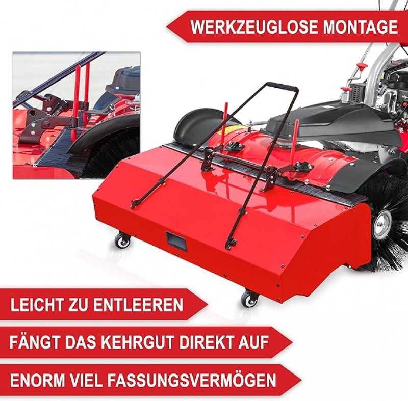 Benzin-Kehrmaschine TÜV Rheinland geprüft GS Zertifikat 100 cm Kehrbürste 196 ccm Motor 6,5 PS inkl. – 3