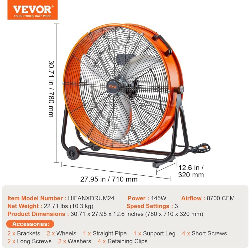 Windmaschine Trommelventilator Innenventilator Bühnenventilator Trommelgebläse Standventilator Indus – Thumbnail 6
