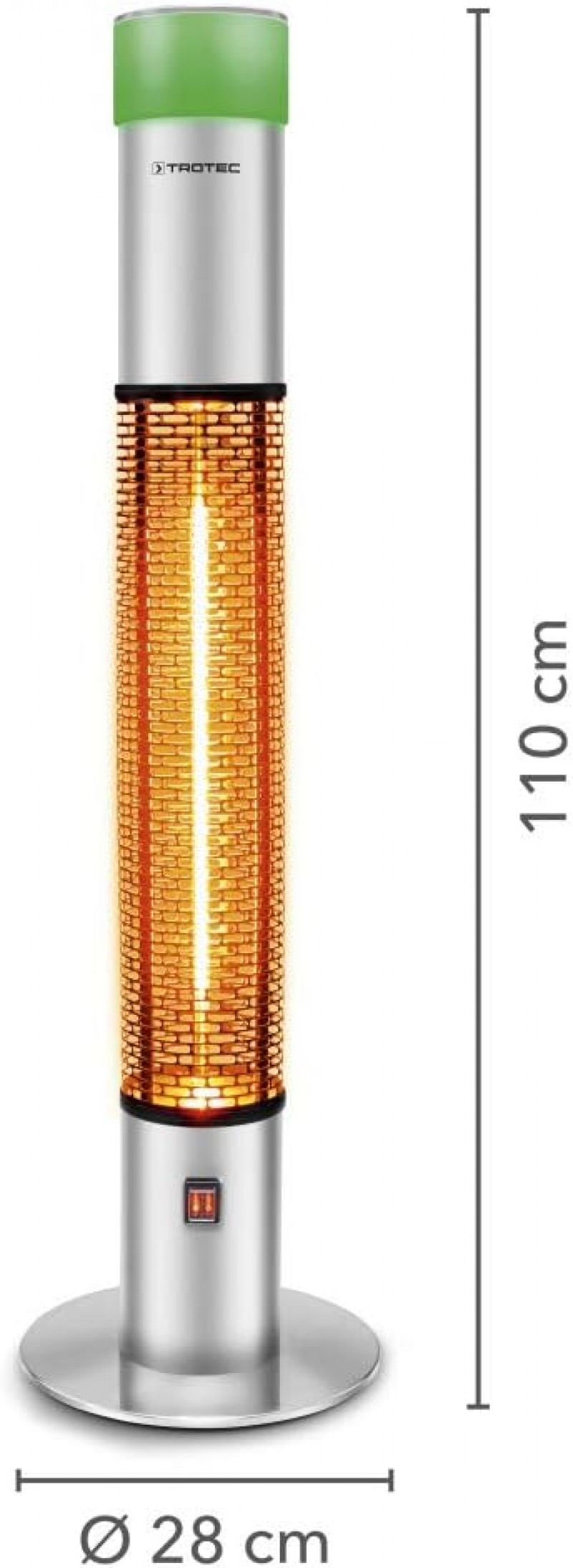 Infrarotheizung Standgerät IRS 1500 E – Heizleistung 1500 W – Heizstrahler Infrarotstrahler Außen-un – 3
