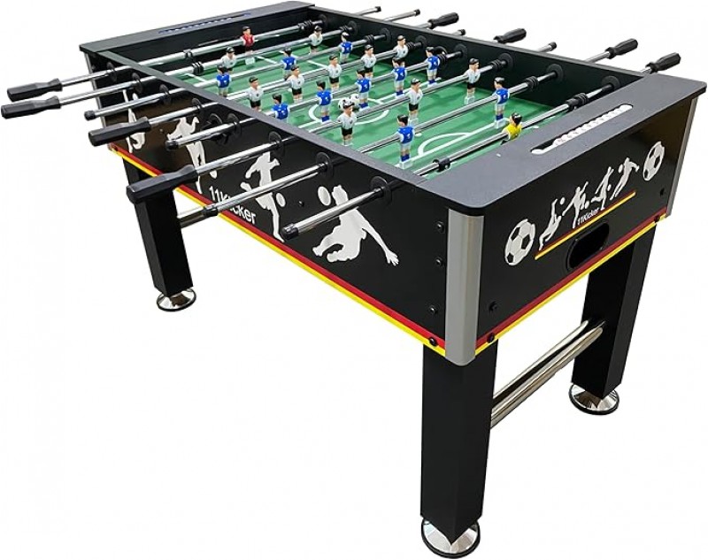 Tischkicker mieten Kickertisch Tischfußball Turnierkicker 2 – 4 Spieler inkl. 4 Bälle 140 x 73 x 87 – Thumbnail 6