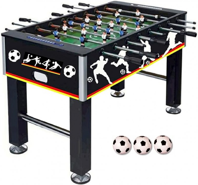 Tischkicker mieten Kickertisch Tischfußball Turnierkicker 2 – 4 Spieler inkl. 4 Bälle 140 x 73 x 87