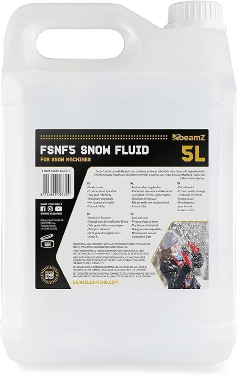 Schneemaschine mit 5 L Fluid 1800 W Schnee Maschine Schneeerzeuge Snow Machine inkl. 5 L Schneefluid – 3