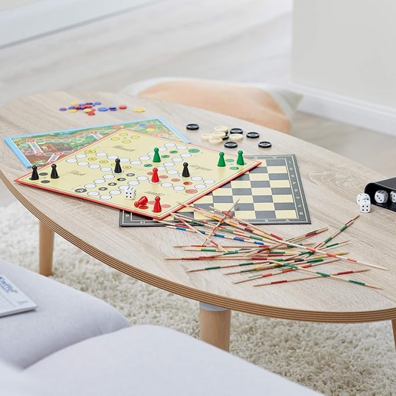 Spielesammlung Gesellschaftsspiele Brettspiele mit 100 Spielmöglichkeiten ab 6 Jahre 2 – 6 Spieler b – 4