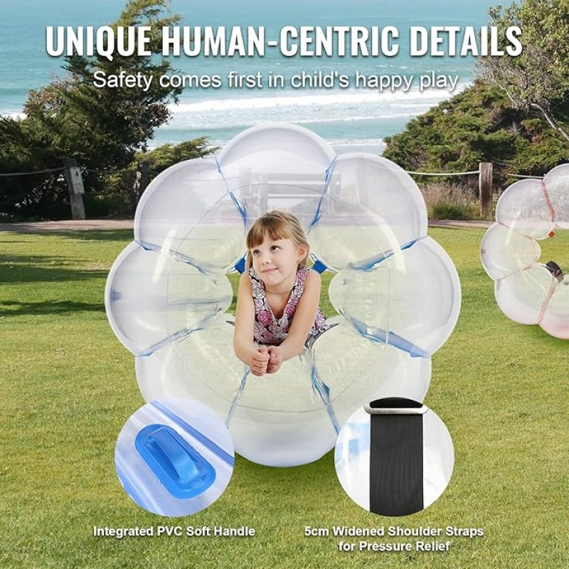 Aufblasbare Bumper Balls 2er-Pack Zorbing Kids 91 cm große Bälle PVC-Bumper Ball für Outdoor-Mannsch – 4