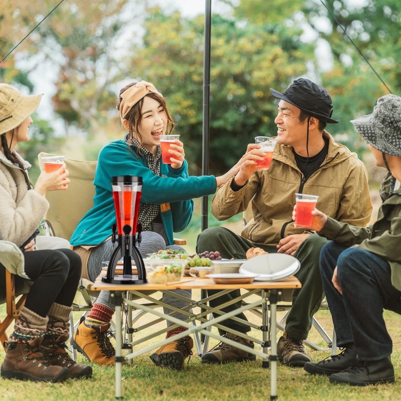 Biersäule mit 3 Zapfhähnen 4 Liter Getränkespender mit Kühlung Bierturm Garten Zapfsäule transparent – 4