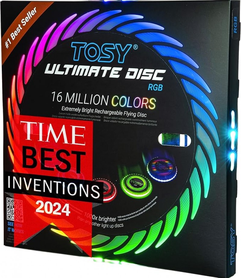 Frisbee Scheibe beleuchtet 2 Stück Flying Disc 16 Millionen RGB-Farben oder 36 LEDs Hell Smart-Modi – 2
