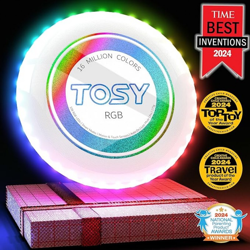 Frisbee Scheibe beleuchtet 2 Stück Flying Disc 16 Millionen RGB-Farben oder 36 LEDs Hell Smart-Modi – 3