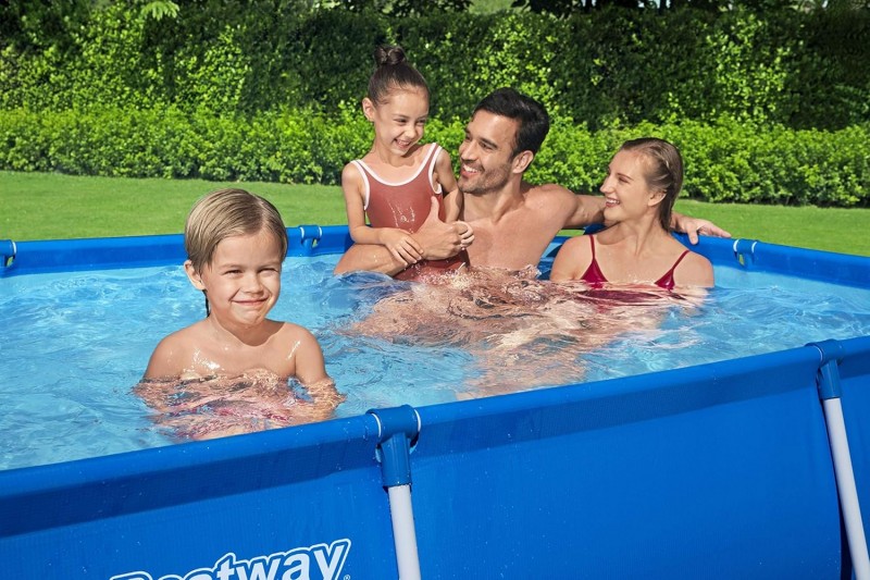 Kinderpool Gartenpool Pool Kids + Familie 259 x 170 x 61 cm blau rechteck – 4