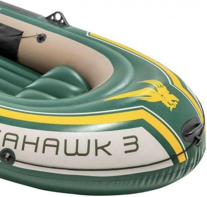Schlauchboot Paddelboot mit Padel + Luftpumpe 295 x 137 x 43 cm Traglast 360 kg – Boot – 4