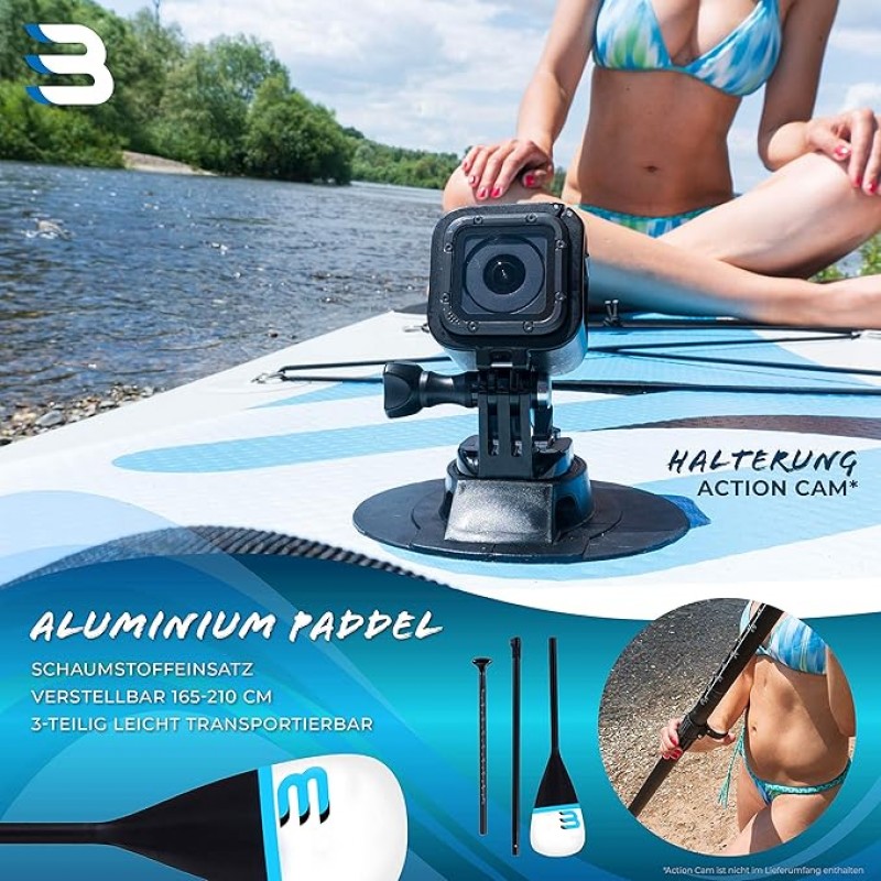 Surfboard Surfbrett Ariki Stand Up Paddle Board aufblasbar 170 kg Tragkraft Stand Up Paddling Set 32 – 4