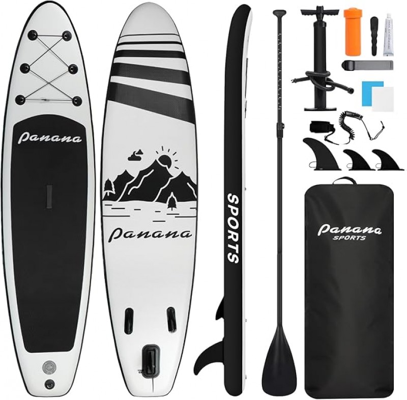 Surfbrett Panana aufblasbares Stand Up Paddle Board mit Premium SUP Board Zubehör Surfboard Surfing 