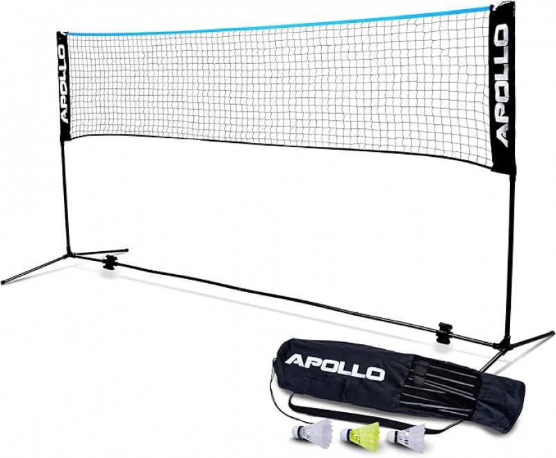 Badmintonnetz Volleyballnetz 400 cm Federballnetz 3-fach höhenverstellbar Set bestehend aus Netz 3x – 2