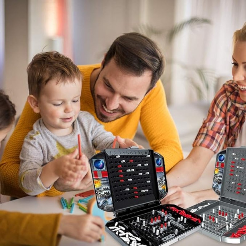 Seeschlachtspiel Schiffe versenken Gesellschaftsspiel Flottenmanöver Brettspiel für die ganze Famili – Thumbnail 6