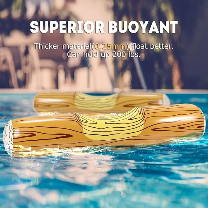 Aufblasbares Poolspielzeug für Erwachsene Battle Log Raft Wasserspielzeug Kinder Poolspielzeug aufbl – 2